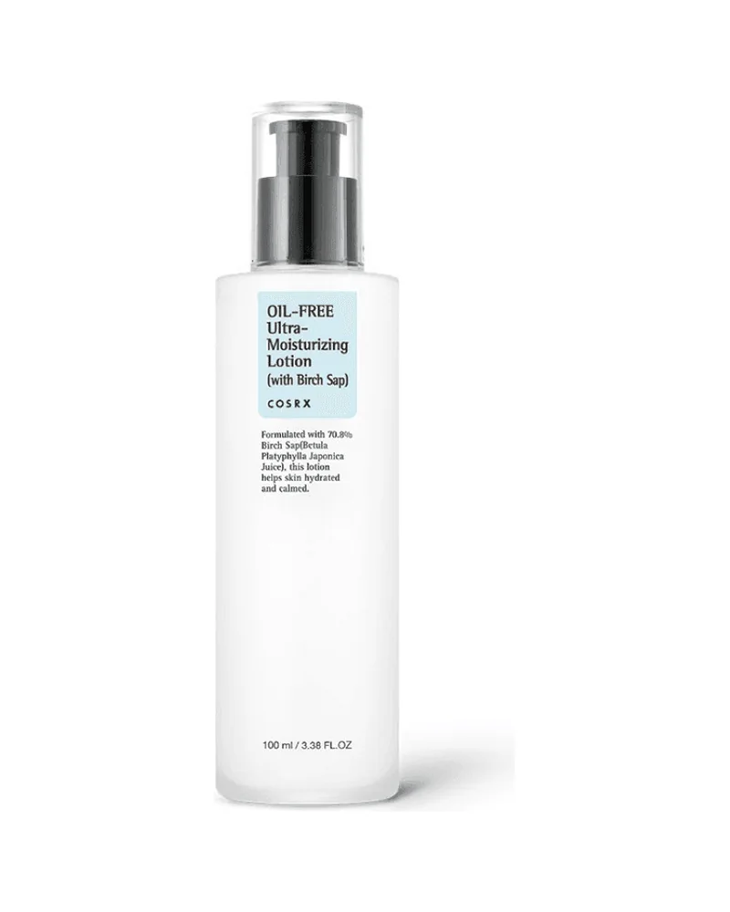 Envase de Oil-Free Ultra-Moisturizing Lotion (with Birch Sap) sobre fondo blanco