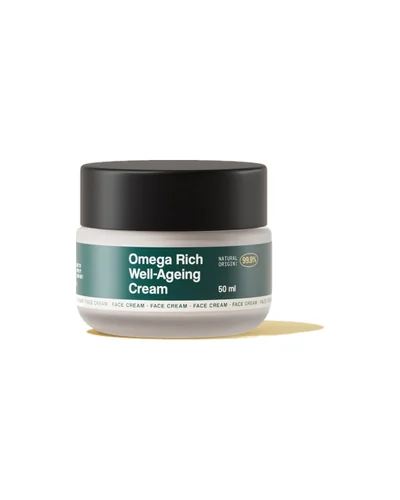 Envase de Omega Rich Well-Ageing sobre fondo blanco