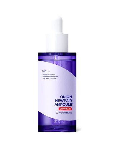 Frasco con cuentagotas de Onion Newpair Ampoule Plus sobre fondo blanco