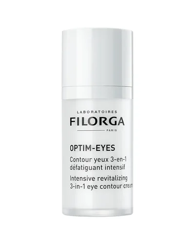 Frasco airless de Optim-Eyes sobre fondo blanco