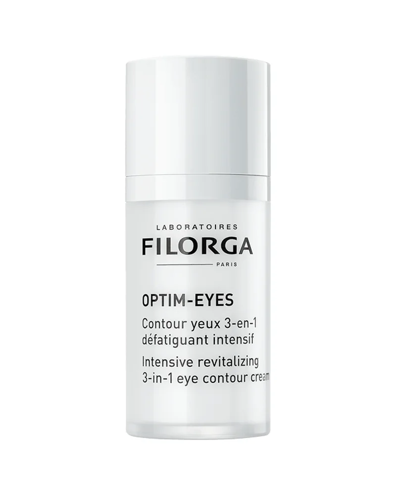 Frasco airless de Optim-Eyes sobre fondo blanco