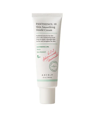 Tubo de Panthenol 10 Skin Smoothing Shield Cream sobre fondo blanco