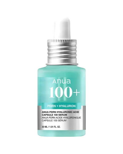 Envase de PDRN Hyaluronic Acid Capsule 100 Serum sobre fondo blanco