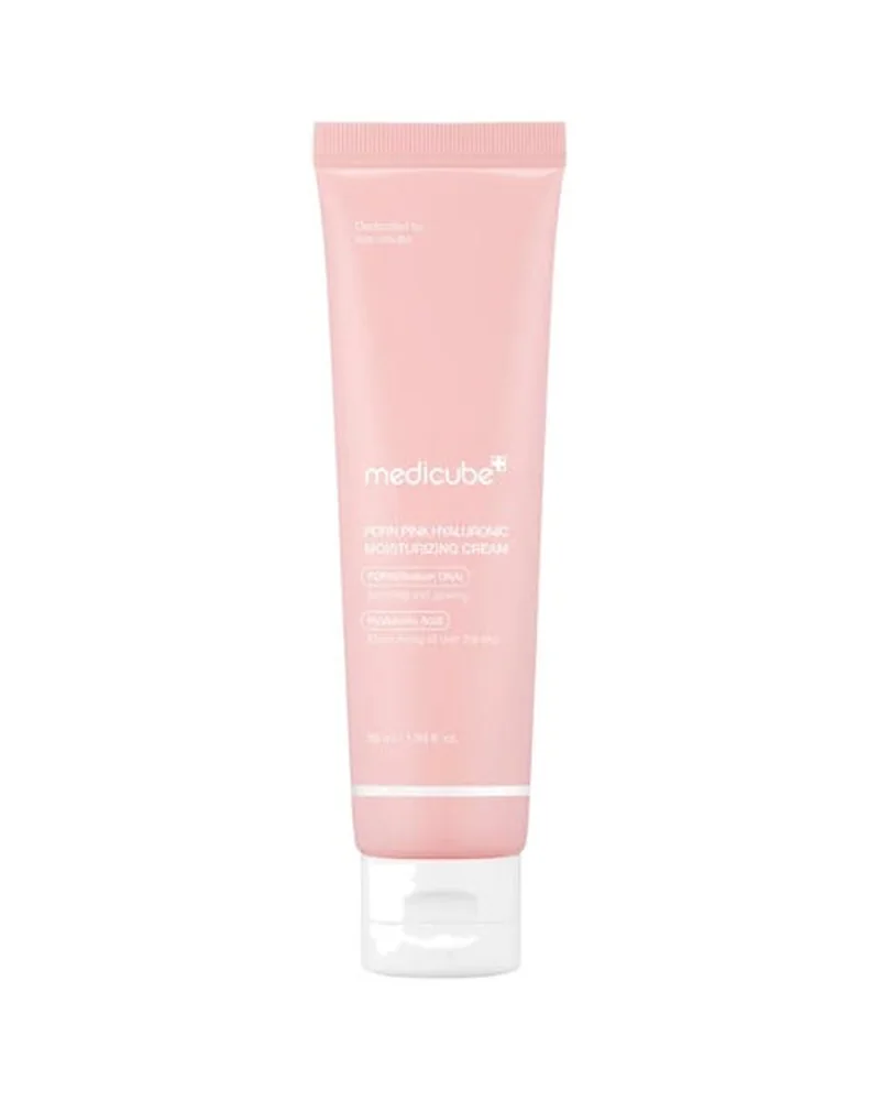 Tubo de PDRN Pink Hyaluronic Moisturizing Cream sobre fondo blanco