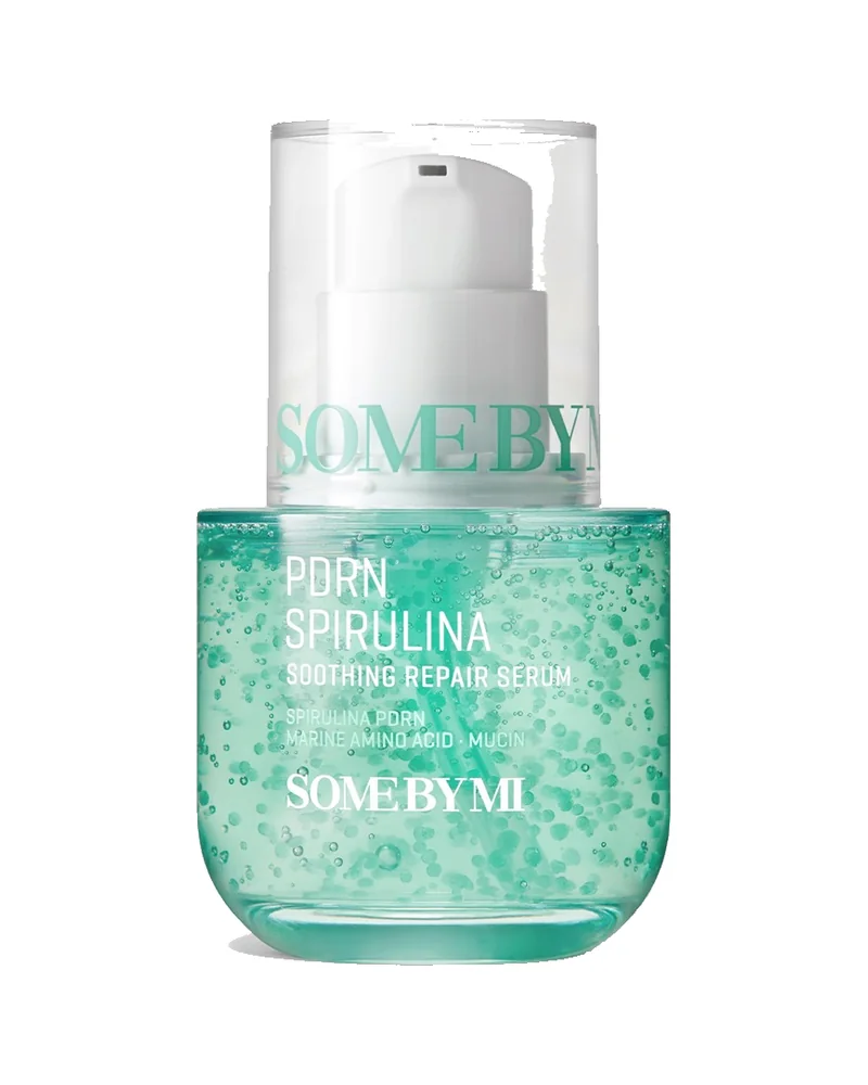 Envase de PDRN Spirulina Soothing Repair Serum sobre fondo blanco