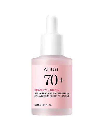 Envase de Peach 70% Niacinamide Serum sobre fondo blanco