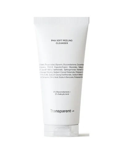 Envase de PHA Soft Peeling Cleanser sobre fondo blanco
