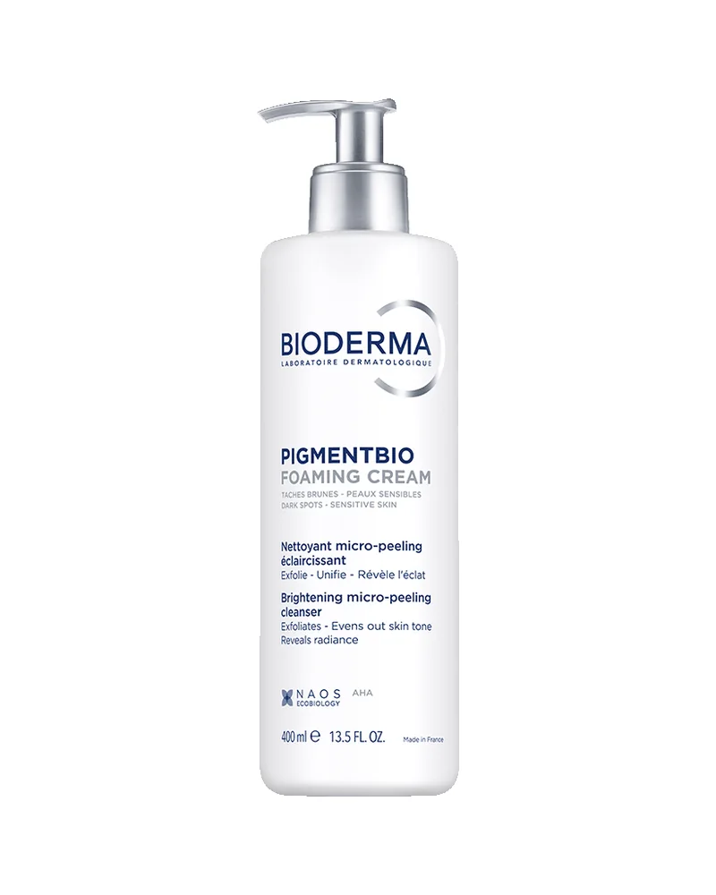 Envase de Pigmentbio Foaming Cream sobre fondo blanco