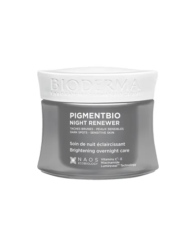 Envase de Pigmentbio Night Renewer sobre fondo blanco