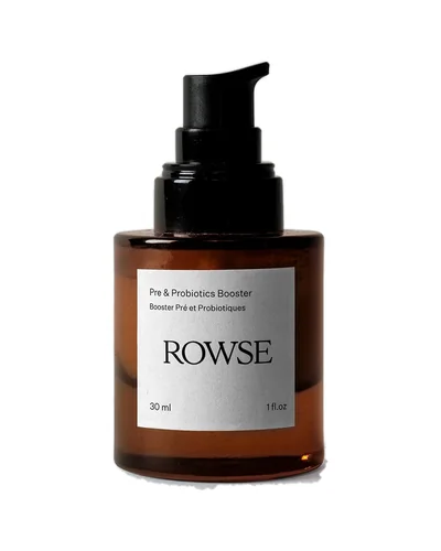 Envase de Booster de Pre y Probióticos de Rowse sobre fondo blanco