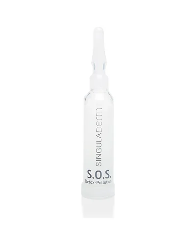 Vial de S.O.S. Detox-Pollution sobre fondo blanco