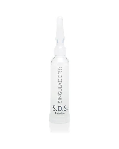 Vial de S.O.S. Reactive sobre fondo blanco