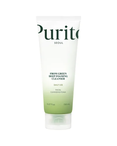Envase de From Green Deep Foaming Cleanser sobre fondo blanco