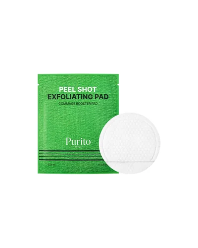 Envase de Peel Shot Exfoliating Pad sobre fondo blanco