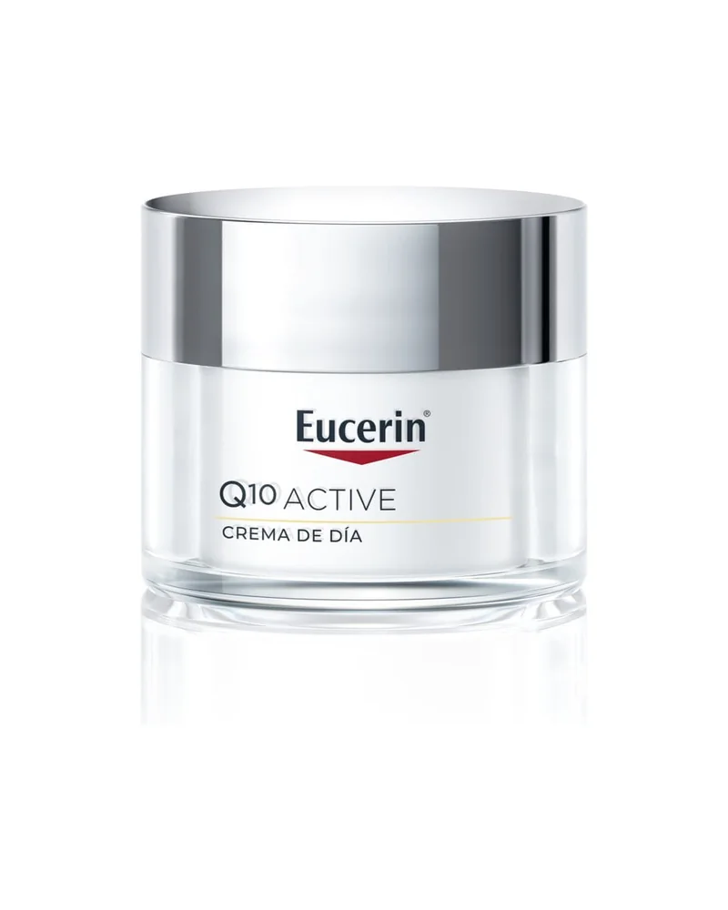 Envase de Q10 Active Crema de Día sobre fondo blanco