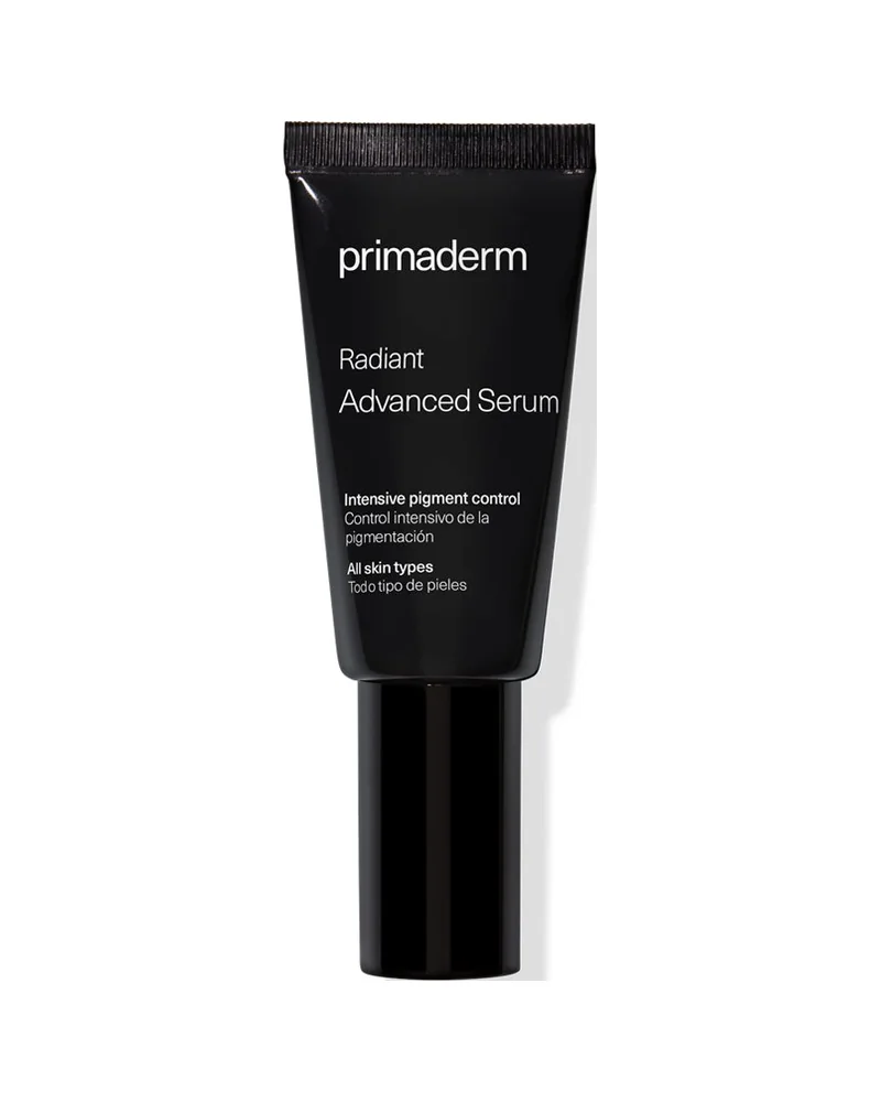 Tubo de Radiant Advanced Serum sobre fondo blanco