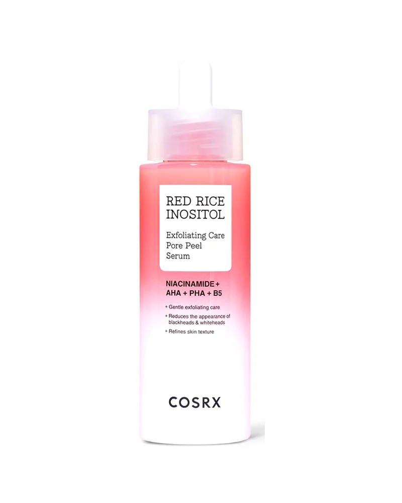 Envase de Red Rice Inositol Pore Wash-Off Peel Serum sobre fondo blanco