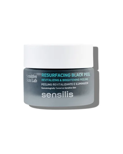 Envase de Resurfacing Black Peel sobre fondo blanco