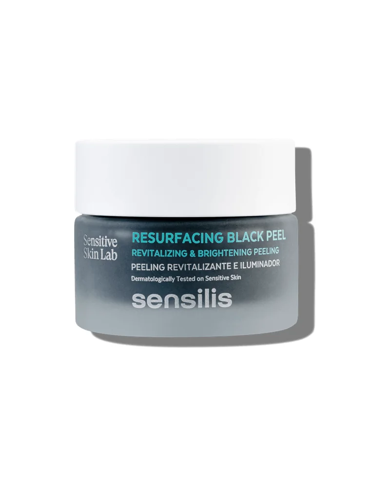 Envase de Resurfacing Black Peel sobre fondo blanco