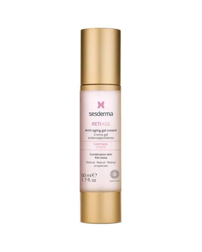 Envase de Retiage Crema gel sobre fondo blanco