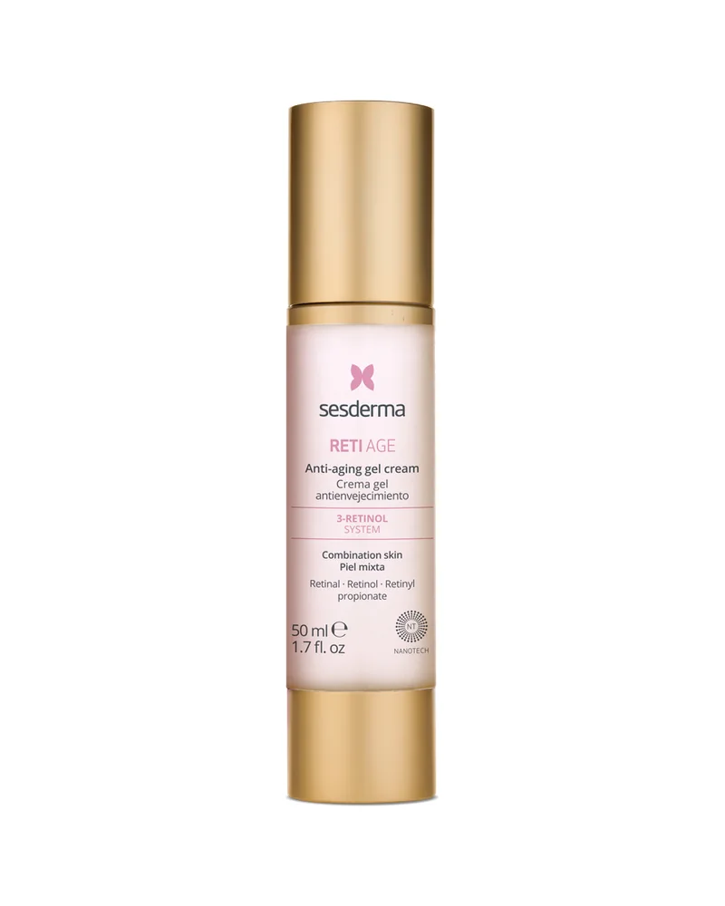 Envase de Retiage Crema gel sobre fondo blanco
