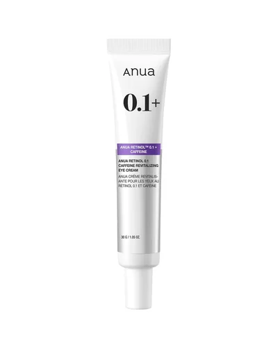Tubo de Retinol 0.1 Caffeine Revitalizing Eye Cream sobre fondo blanco