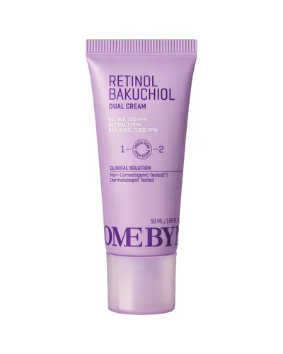 Envase de Retinol Bakuchiol Dual Cream sobre fondo blanco
