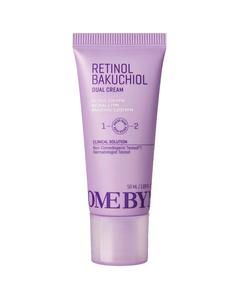 Envase de Retinol Bakuchiol Dual Cream sobre fondo blanco