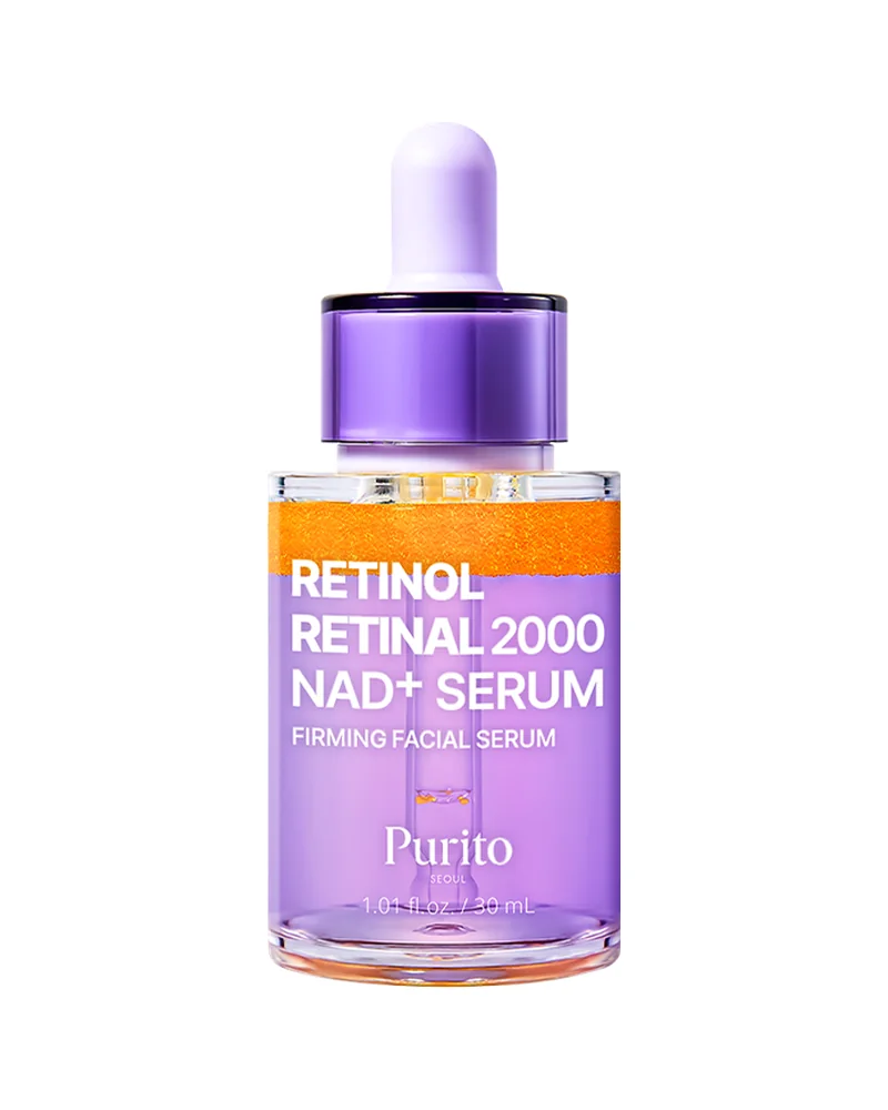 Envase de Retinol Retinal 2000 NAD+ Serum sobre fondo blanco