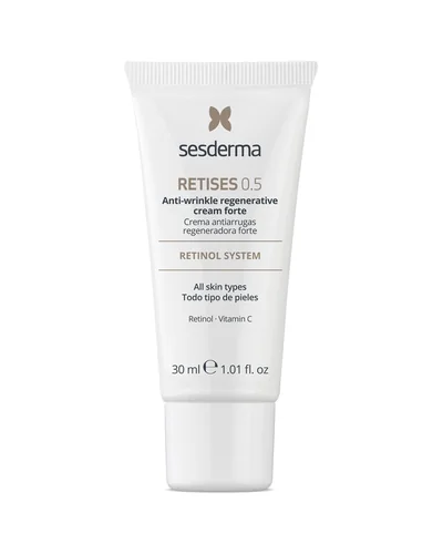 Envase de Retises 0.5 Crema sobre fondo blanco