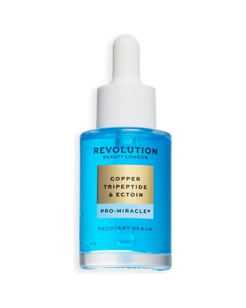 Envase de Pro Miracle Copper Tripeptide Ectoin Recovery Serum sobre fondo blanco