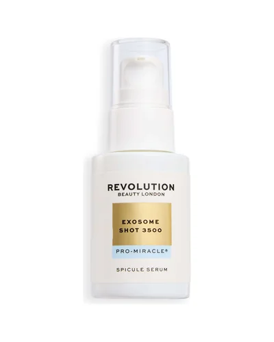 Envase de Pro Miracle Exosome Shot 3500 Spicule Serum sobre fondo blanco