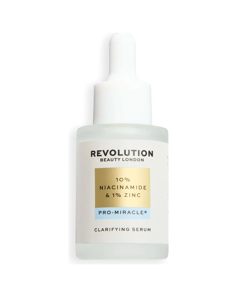 Envase de Pro Miracle 10% Niacinamide 1% Zinc Serum sobre fondo blanco