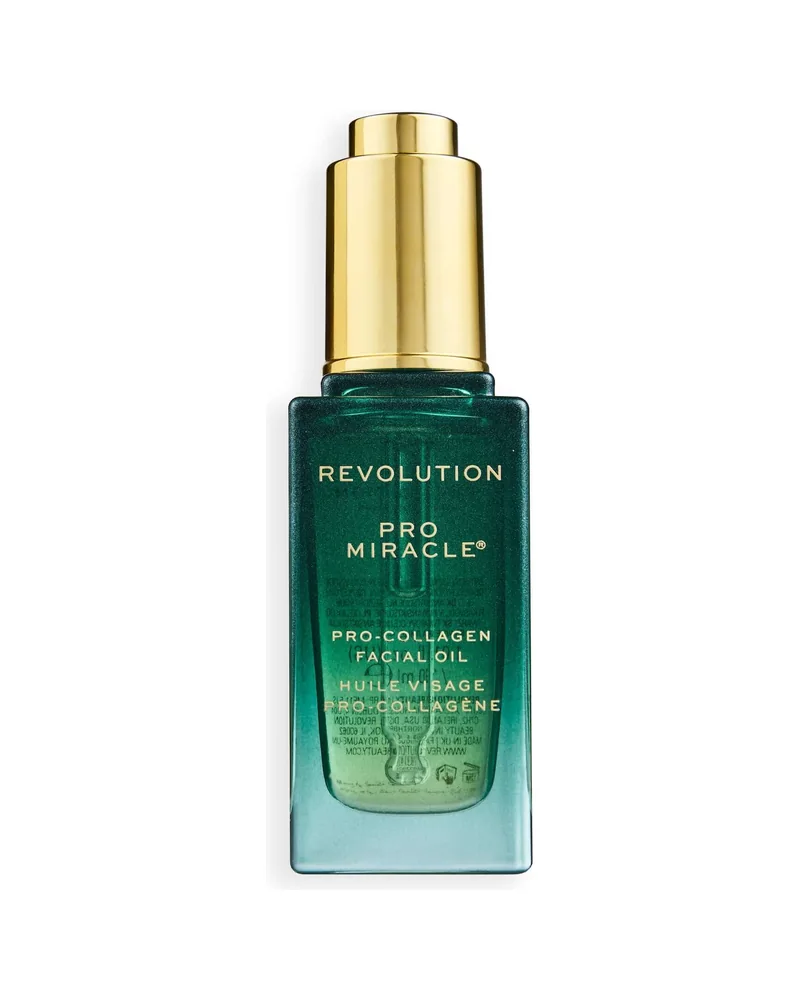 Envase de Pro Miracle Vegan Pro-Collagen Face Oil sobre fondo blanco