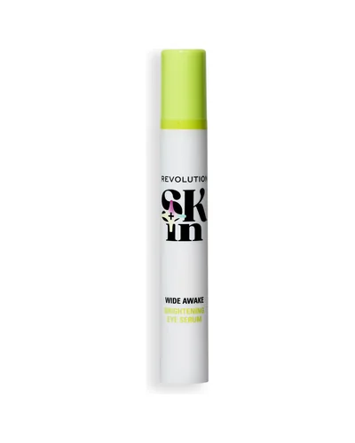 Envase de Wide Awake 10% Vitamin C & Tri-Peptide Brightening Eye Serum sobre fondo blanco
