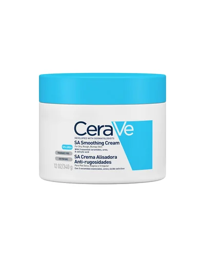 Envase de SA Crema Alisadora Anti-rugosidades sobre fondo blanco
