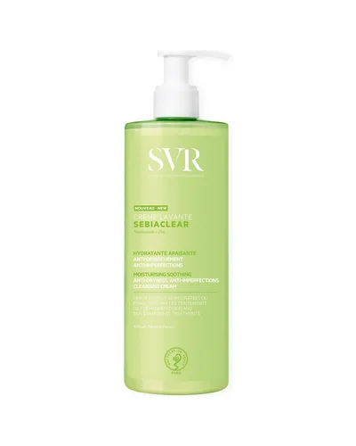 Envase de Sebiaclear Crème Lavante sobre fondo blanco