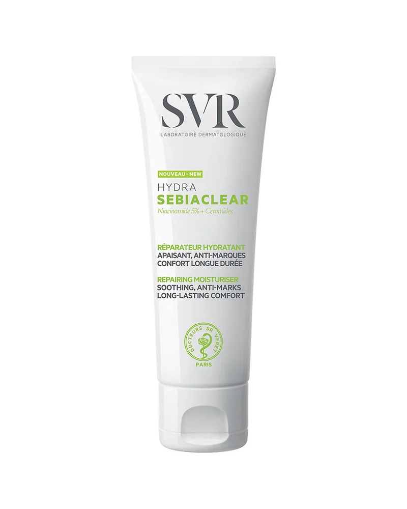Envase de Sebiaclear Hydra sobre fondo blanco