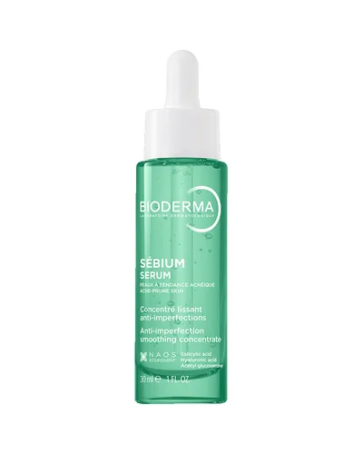 Envase de Sébium Sérum sobre fondo blanco