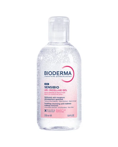 Envase de Sensibio AR+ Micellar Gel sobre fondo blanco