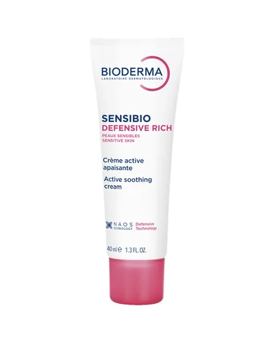 Envase de Sensibio Defensive Rich sobre fondo blanco