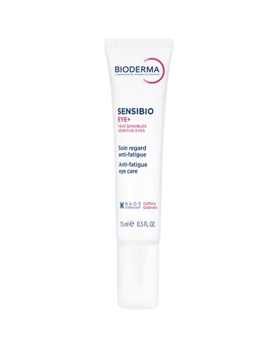 Envase de Sensibio Eye+ sobre fondo blanco