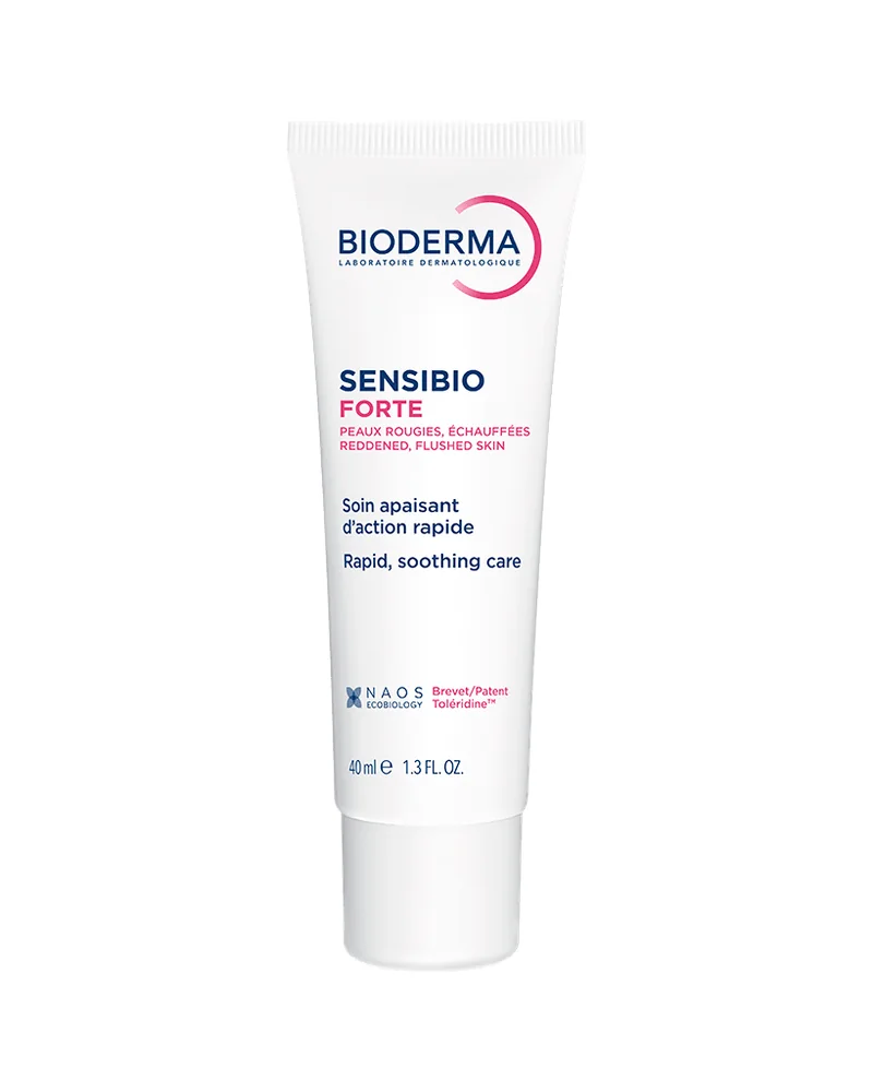 Envase de Sensibio Forte sobre fondo blanco