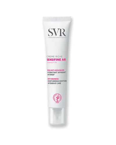 Envase de Sensifine AR Crème Riche sobre fondo blanco