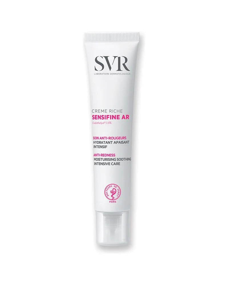 Envase de Sensifine AR Crème Riche sobre fondo blanco