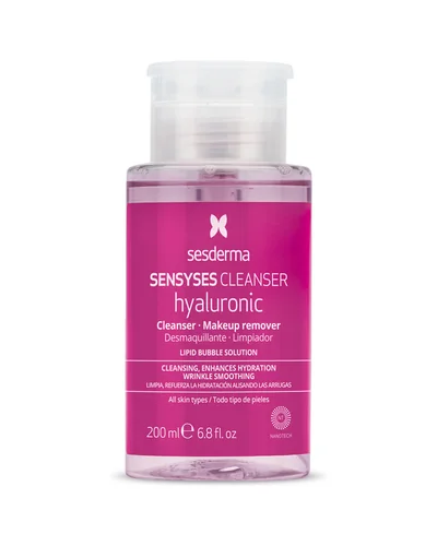 Envase de Sensyses Cleanser Hyaluronic sobre fondo blanco