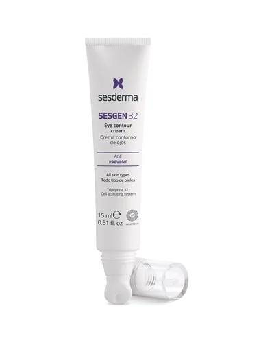 Envase de Sesgen 32 Contorno de ojos sobre fondo blanco