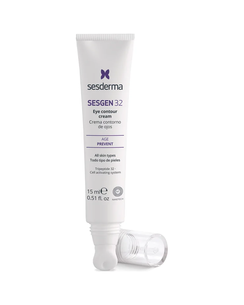 Envase de Sesgen 32 Contorno de ojos sobre fondo blanco