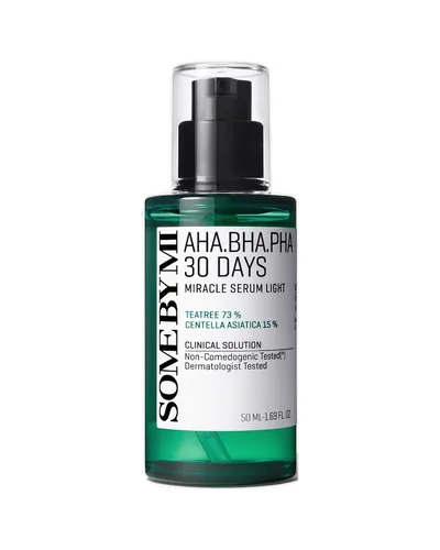Envase de AHA·BHA·PHA 30 Days Miracle Serum Light sobre fondo blanco