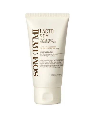 Envase de Lacto Soy Enzyme Deep Cleansing Foam sobre fondo blanco